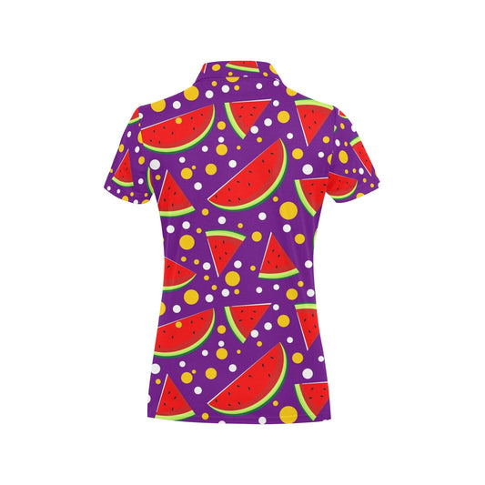 Watermelon Pattern Print Design WM010 Women's Polo Shirt