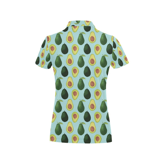 Avocado Pattern Print Design 04 Women's Polo Shirt
