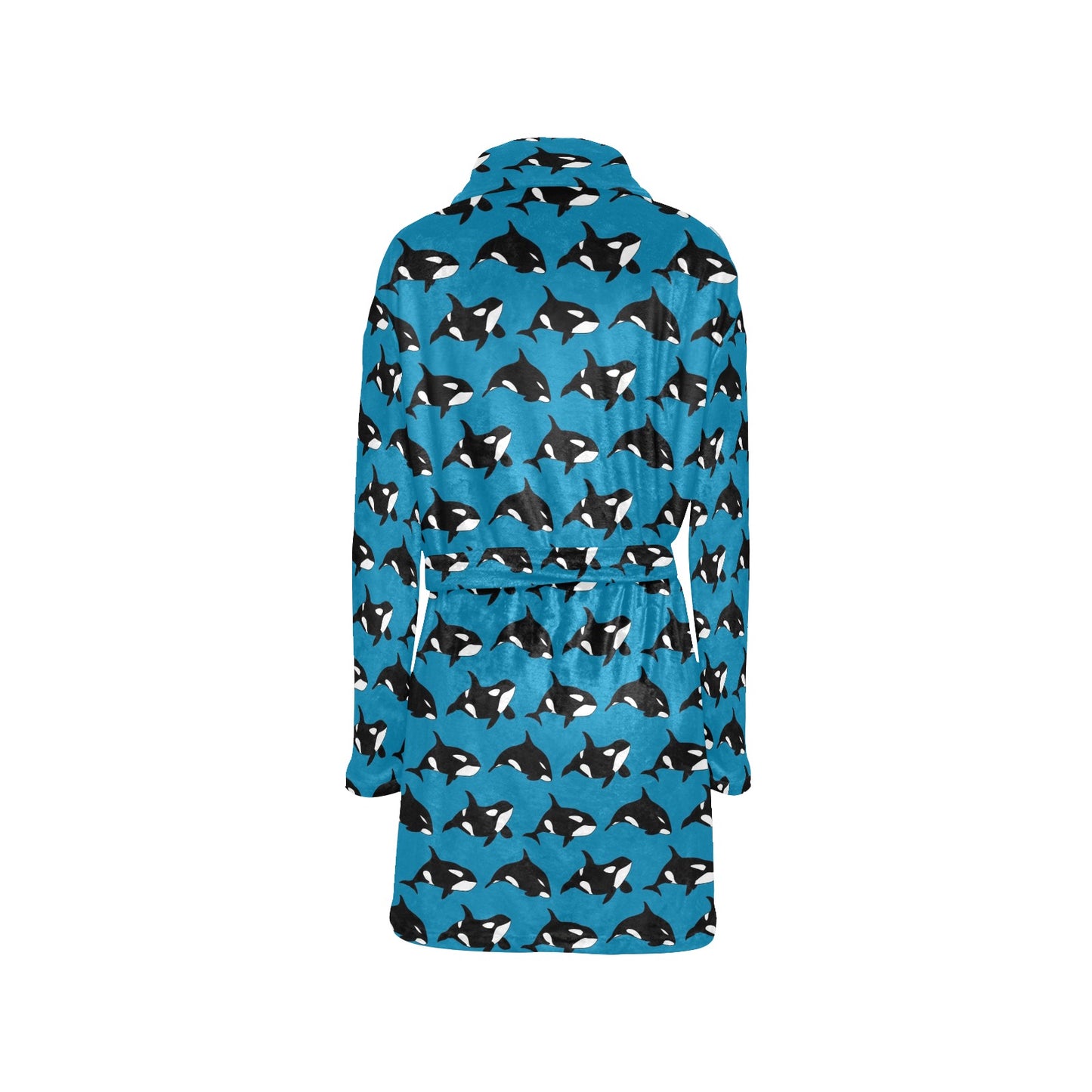 Whale Print Design LKS304 Women's Fleece Robe