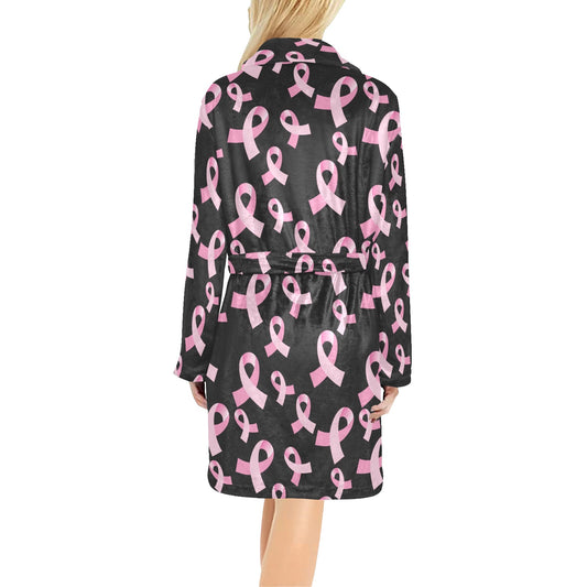 Breast Cancer Awareness Design Women's Fleece Robe