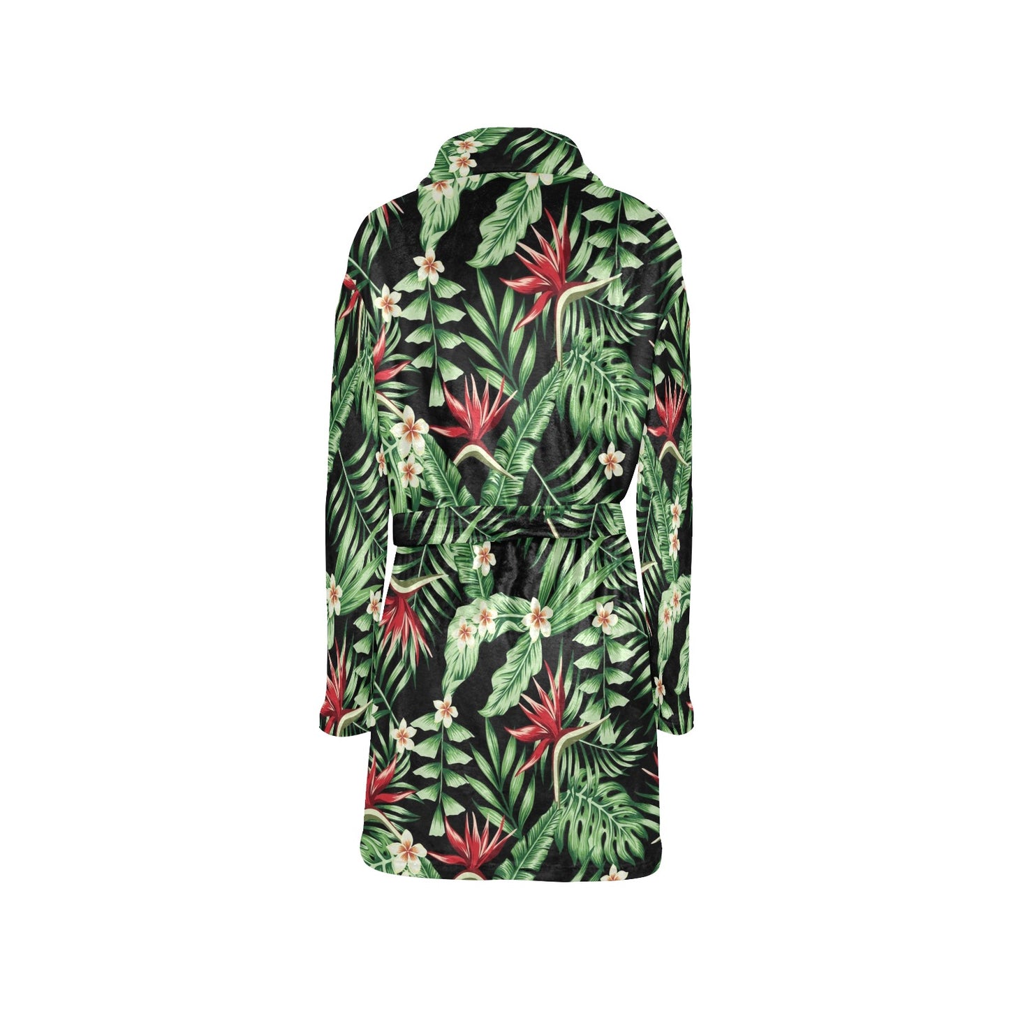 Bird Of Paradise Pattern Print Design BOP05 Women's Fleece Robe