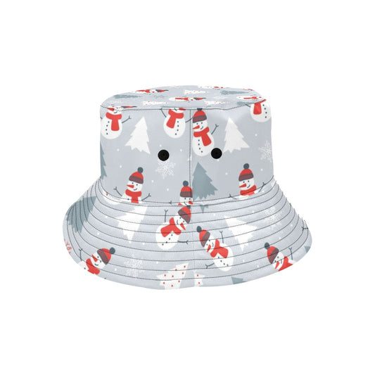 Snowman Print Design LKS302 Unisex Bucket Hat