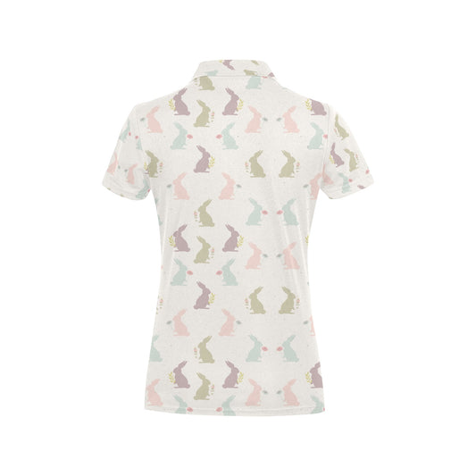 Bunny Pattern Print Design 05 Women's Polo Shirt