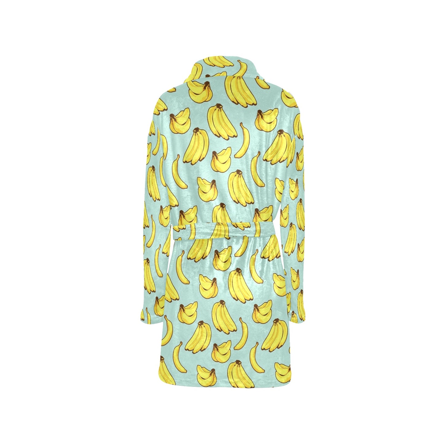 Banana Pattern Print Design BA04 Women's Fleece Robe