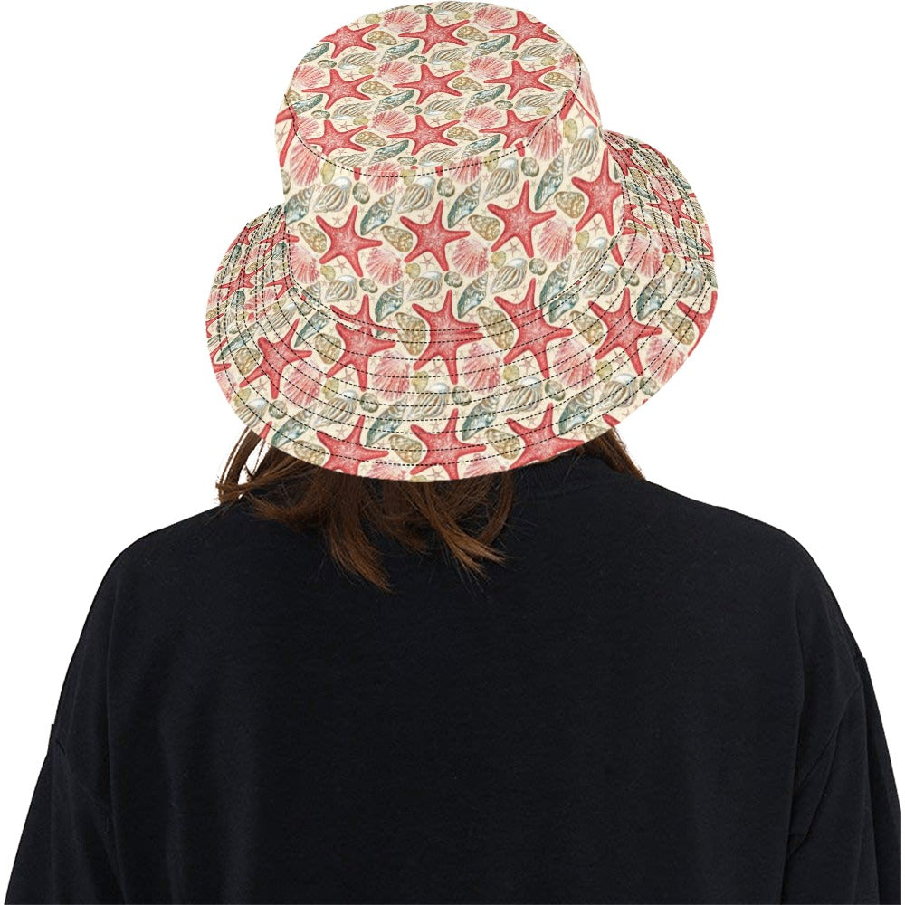 Seashell Print Design LKS301 Unisex Bucket Hat