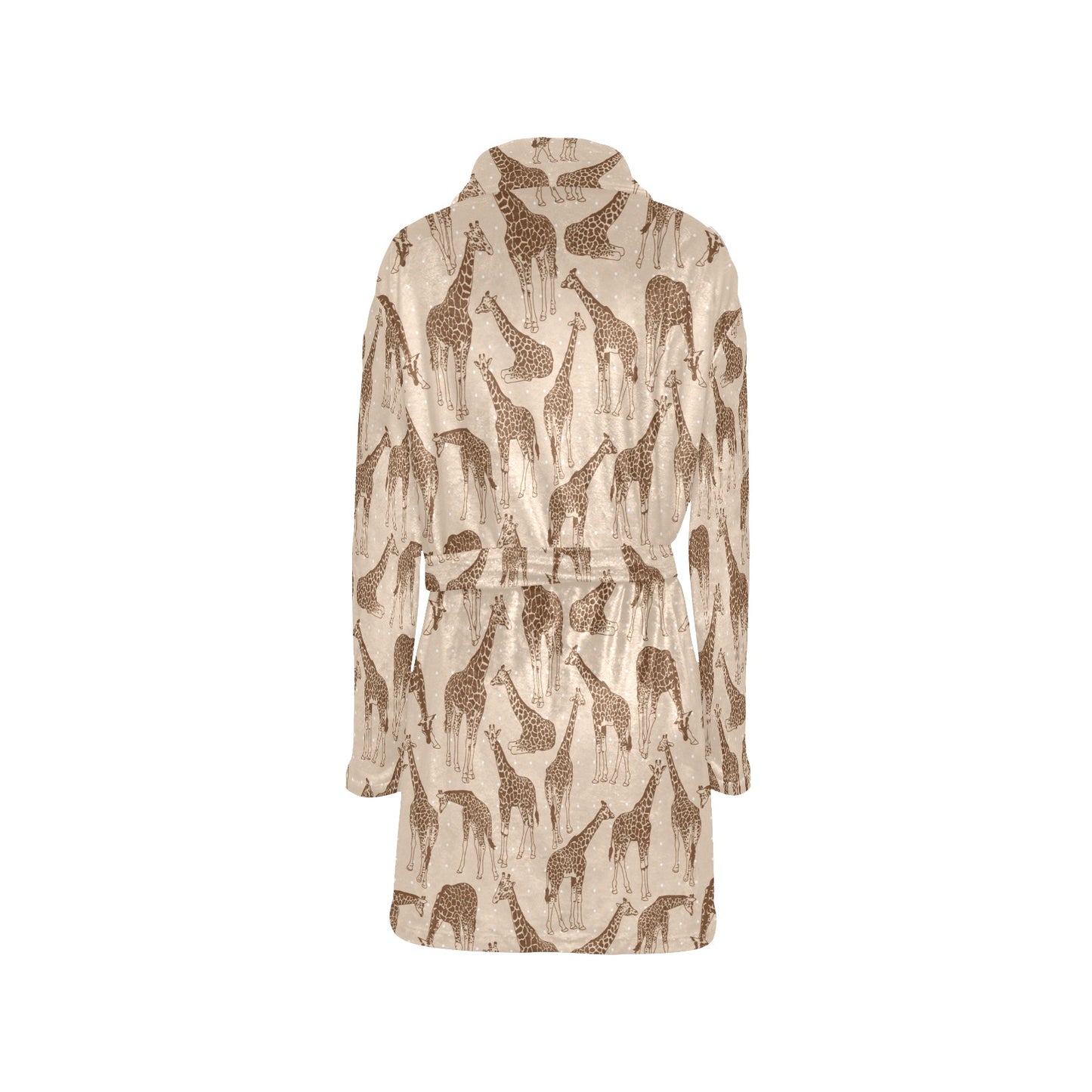 Giraffe Pattern Design Print Women's Fleece Robe