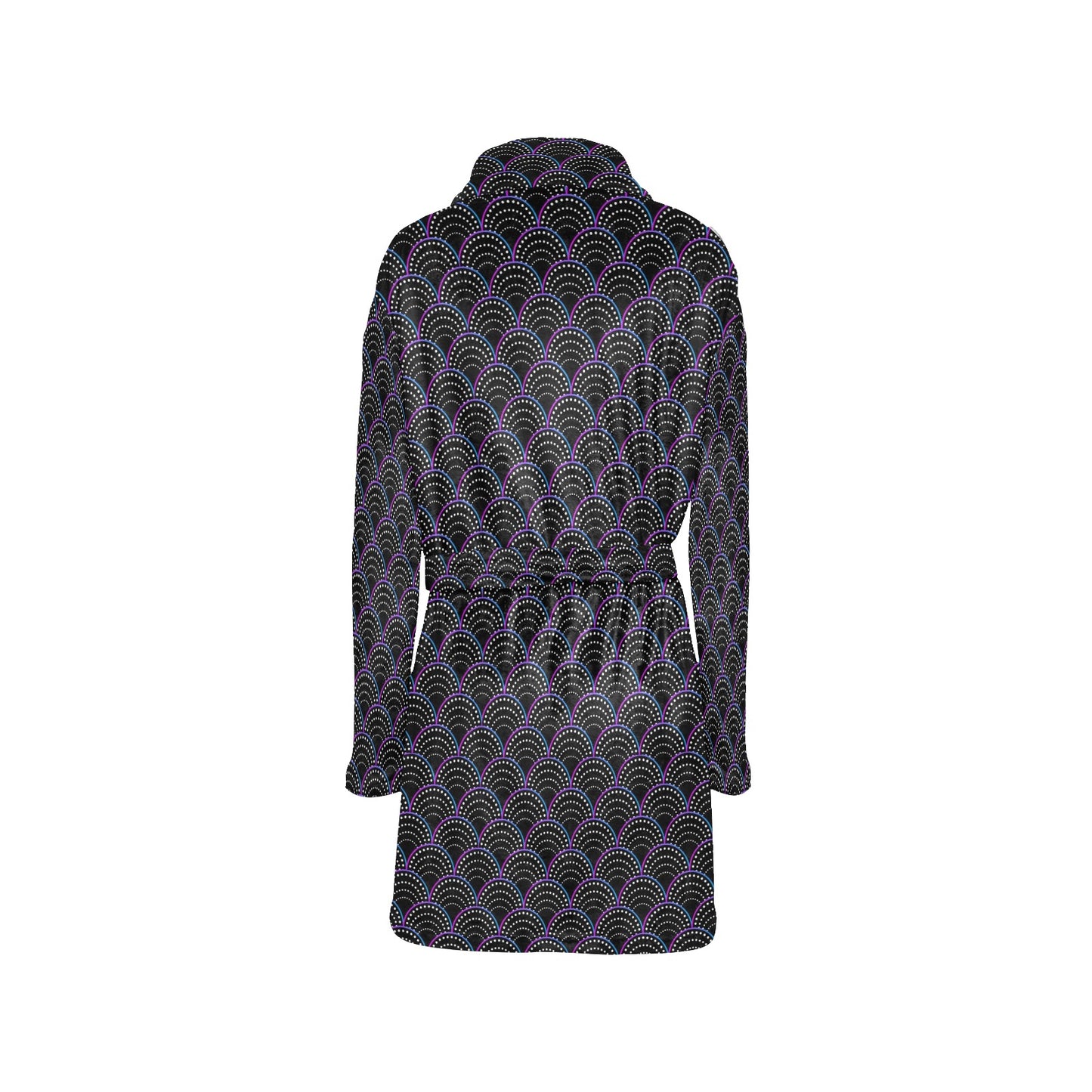 Mermaid Pattern Print Design 09 Women's Fleece Robe