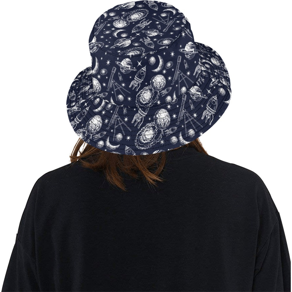 Space Rocket Print Design LKS301 Unisex Bucket Hat