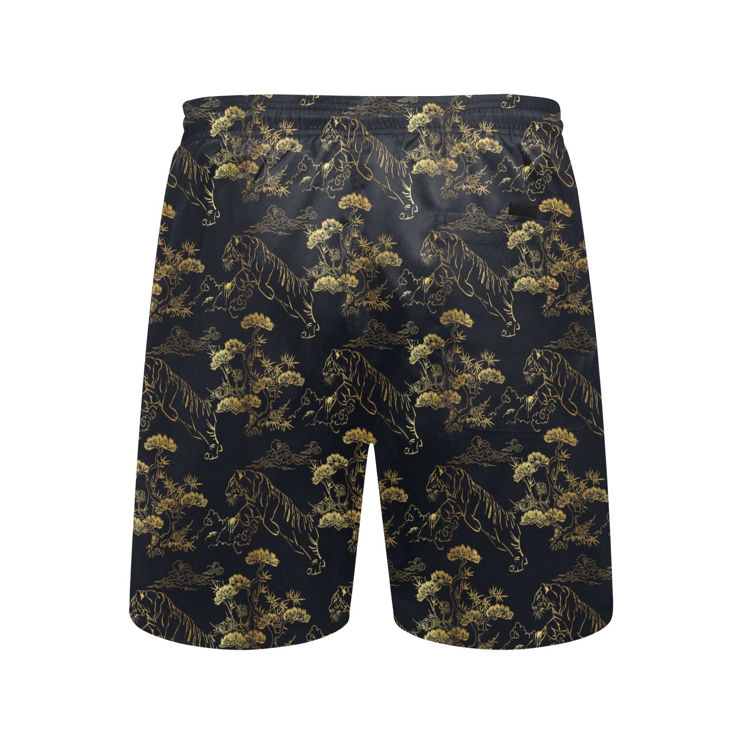 Tiger Japan Style Print Design LKS305 Men's Swim Trunks Beach Shorts