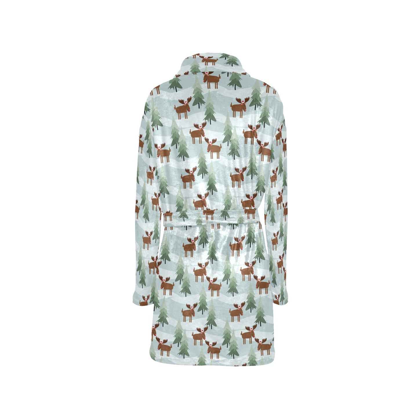 Moose Print Design LKS402 Women's Fleece Robe
