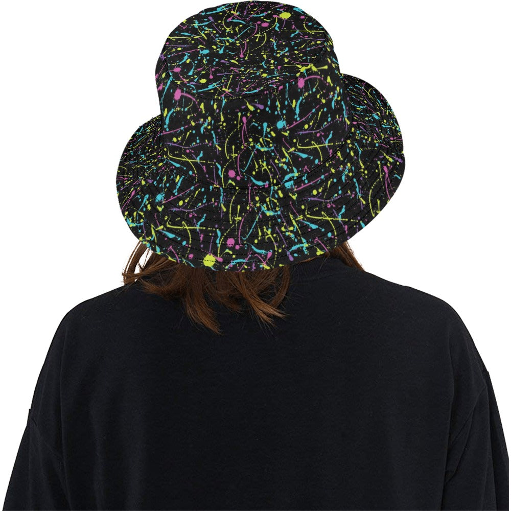 Splatter Multicolor Print Design LKS302 Unisex Bucket Hat