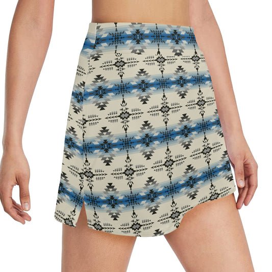 Southwest Pattern Print Design LKS304 17" Golf & Pickleball Skort with Pockets