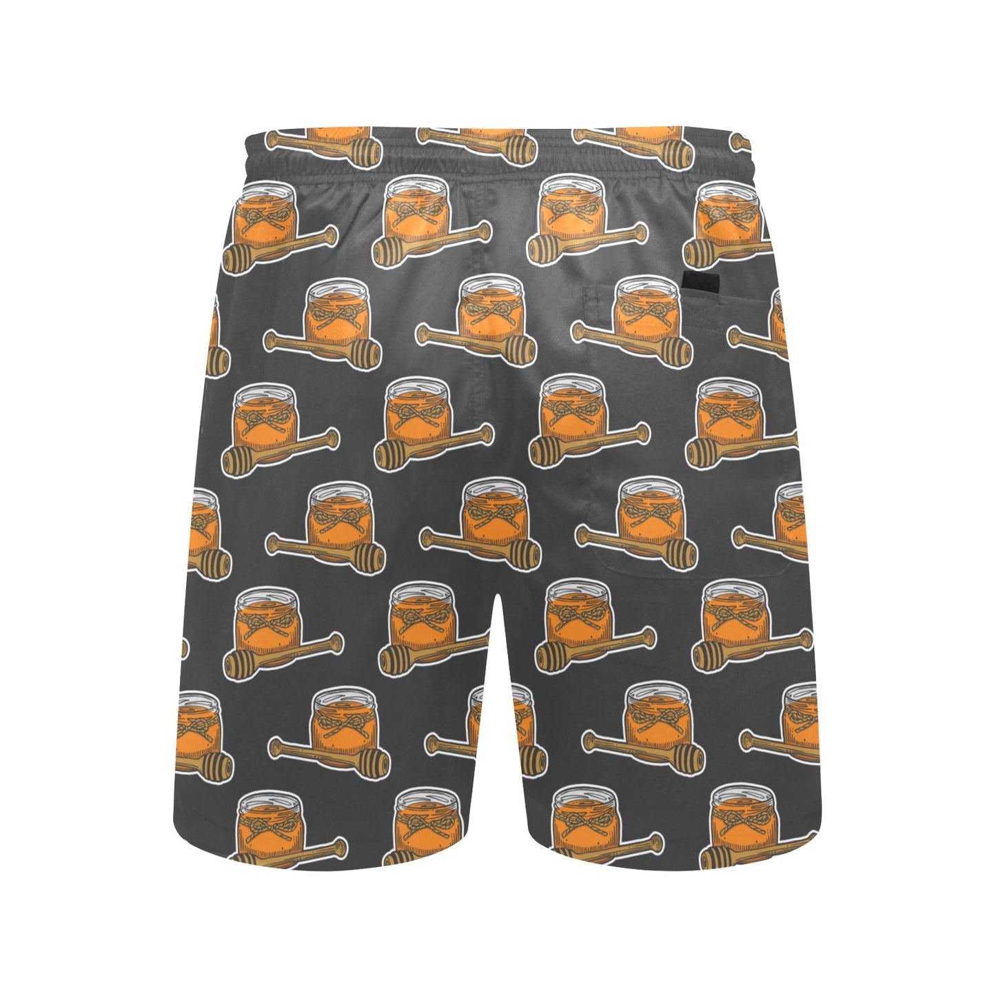 Honey Bee Print Design LKS305 Men's Swim Trunks Beach Shorts