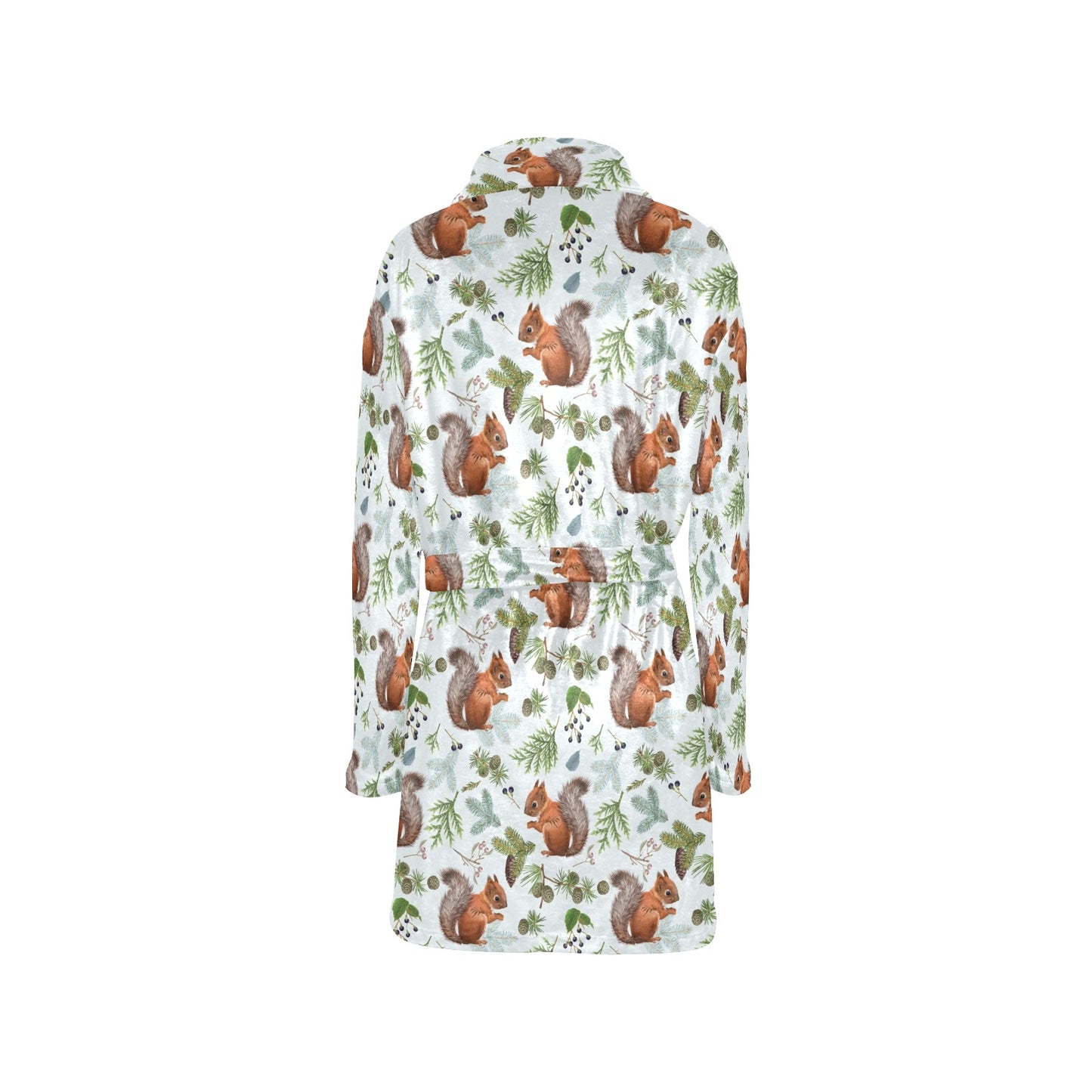 Squirrel Print Design LKS308 Women's Fleece Robe