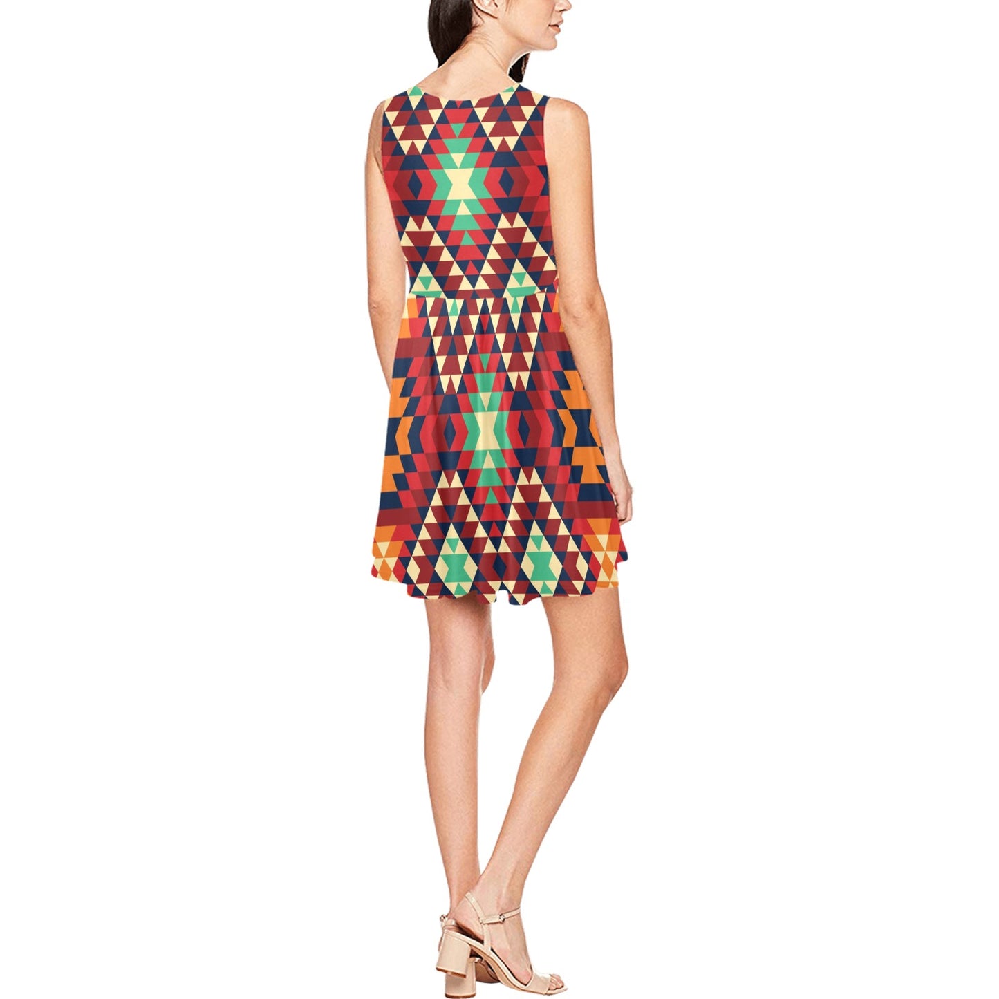 Native Pattern Print Design A07 Sleeveless Dress
