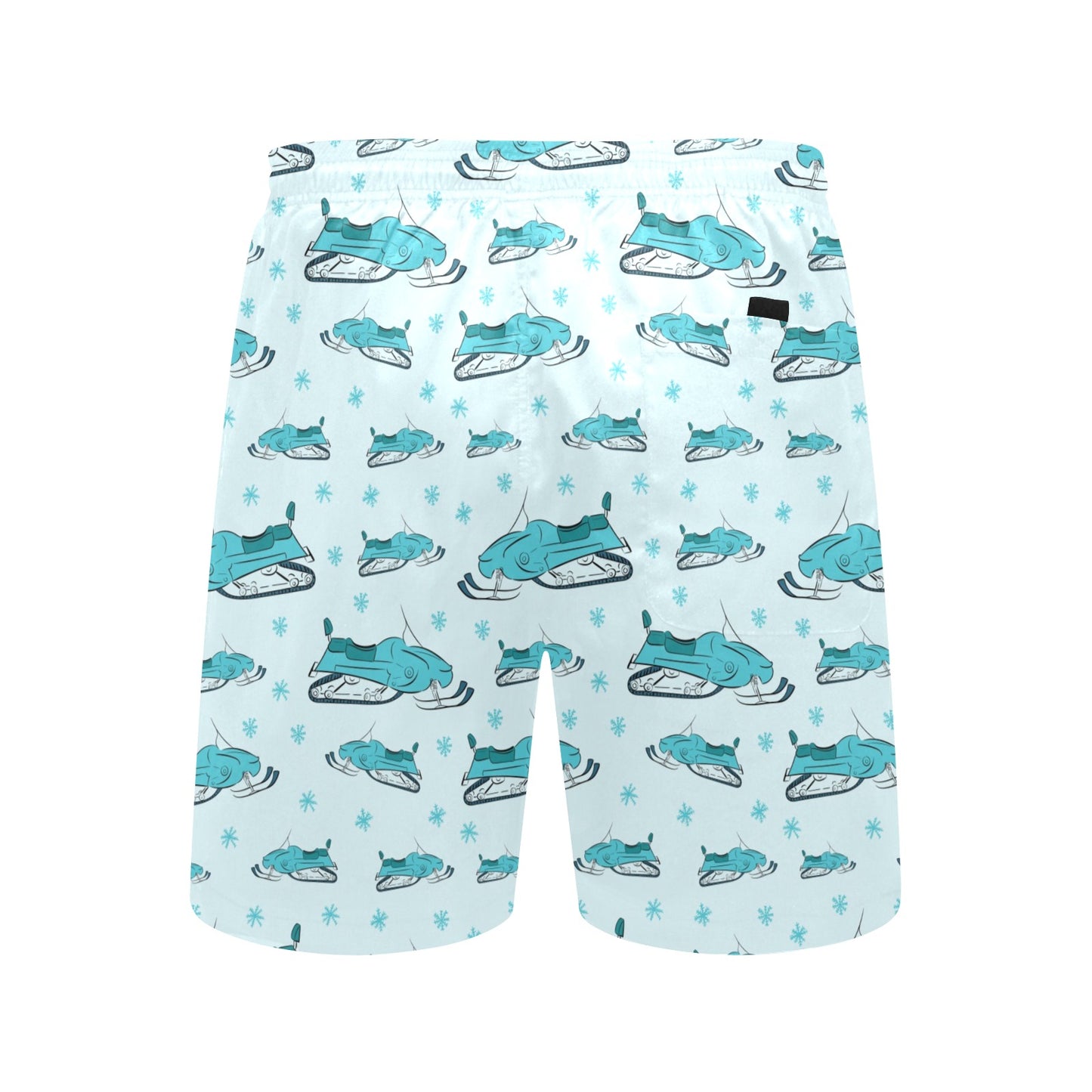 Snowmobile Print Design LKS301 Men's Swim Trunks Beach Shorts