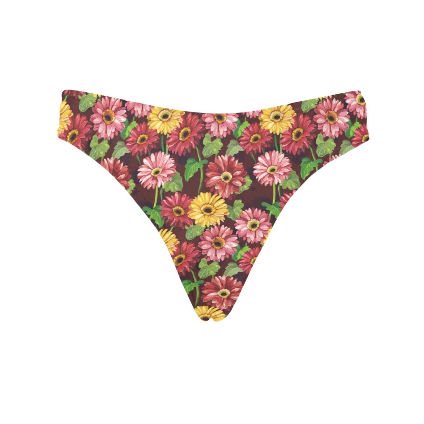 Daisy Gerbera Print Pattern Women's Thongs