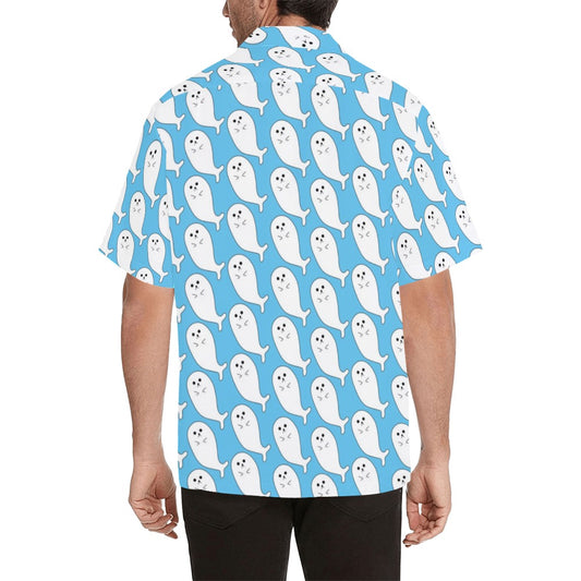 Sea Lion Print Design LKS402 Men's Men's Hawaiian Shirt