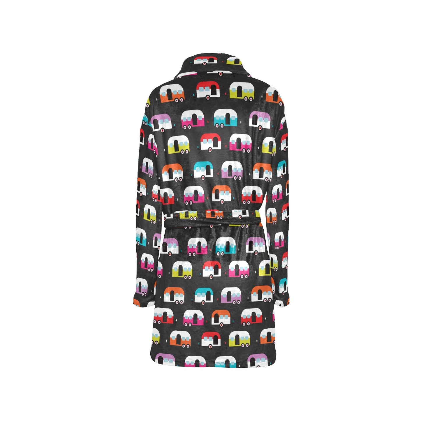 Camper Caravan Pattern Women's Fleece Robe