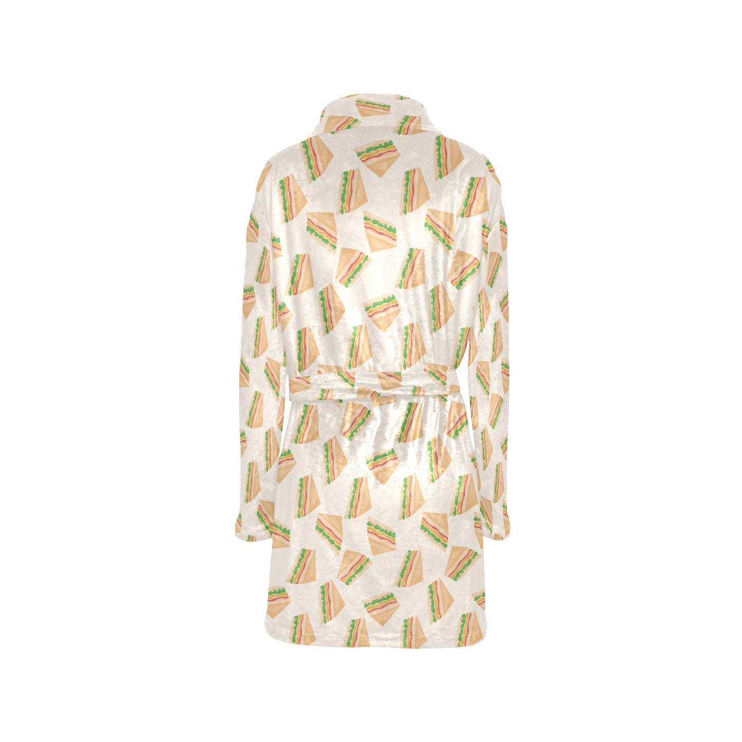 Sandwich Print Design LKS301 Women's Fleece Robe