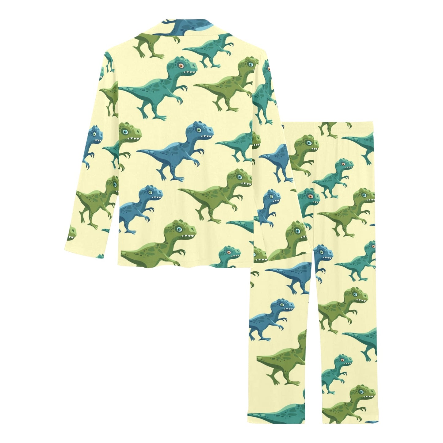 T Rex Pattern Print Design A04 Women's Long Pajama Set