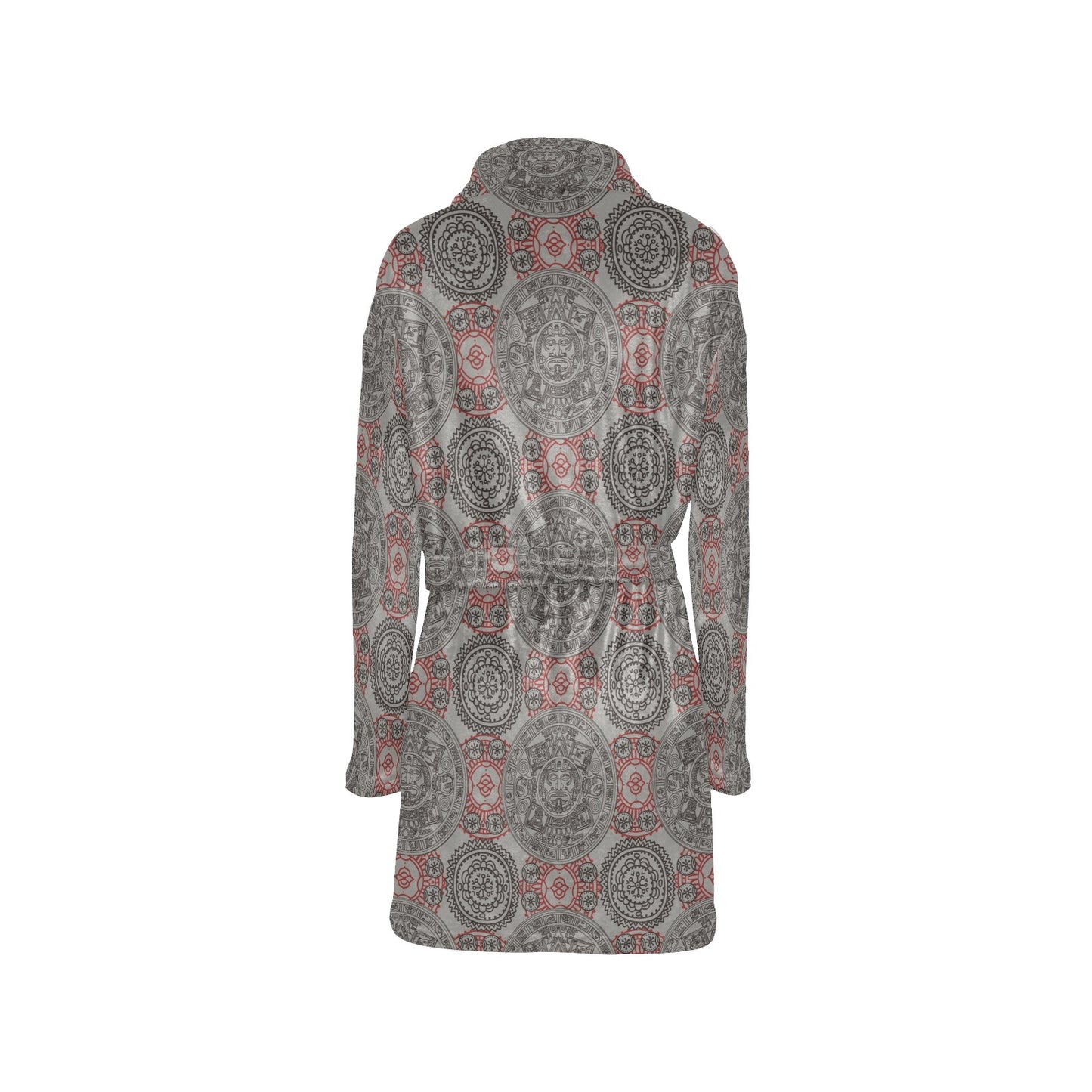 Calendar Aztec Pattern Print Design 04 Women's Fleece Robe
