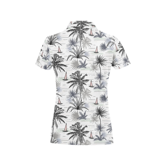 Pacific island Pattern Print Design A04 Women's Polo Shirt