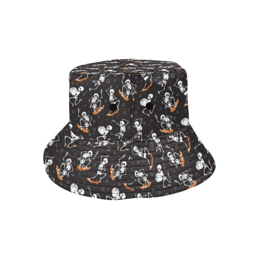Skateboard With Skeleton Print Design LKS303 Unisex Bucket Hat
