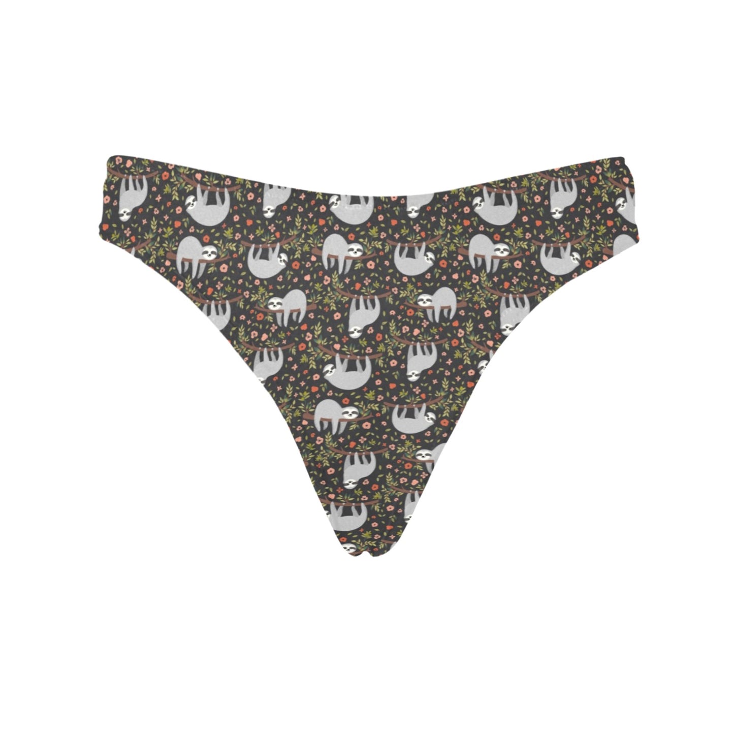 Sloth Cute Design Themed Print Women's Thongs
