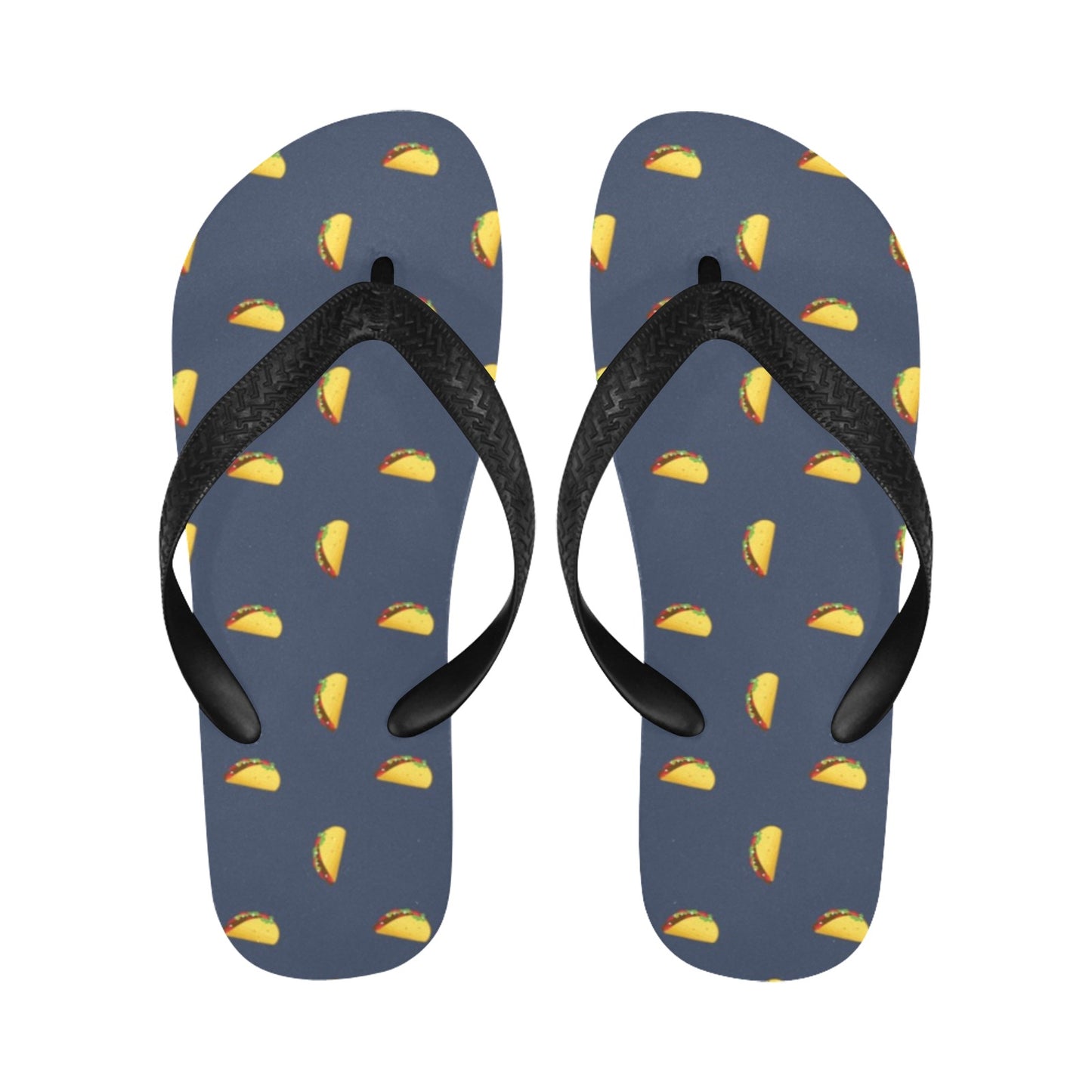 Taco Print Design LKS305 Flip Flops