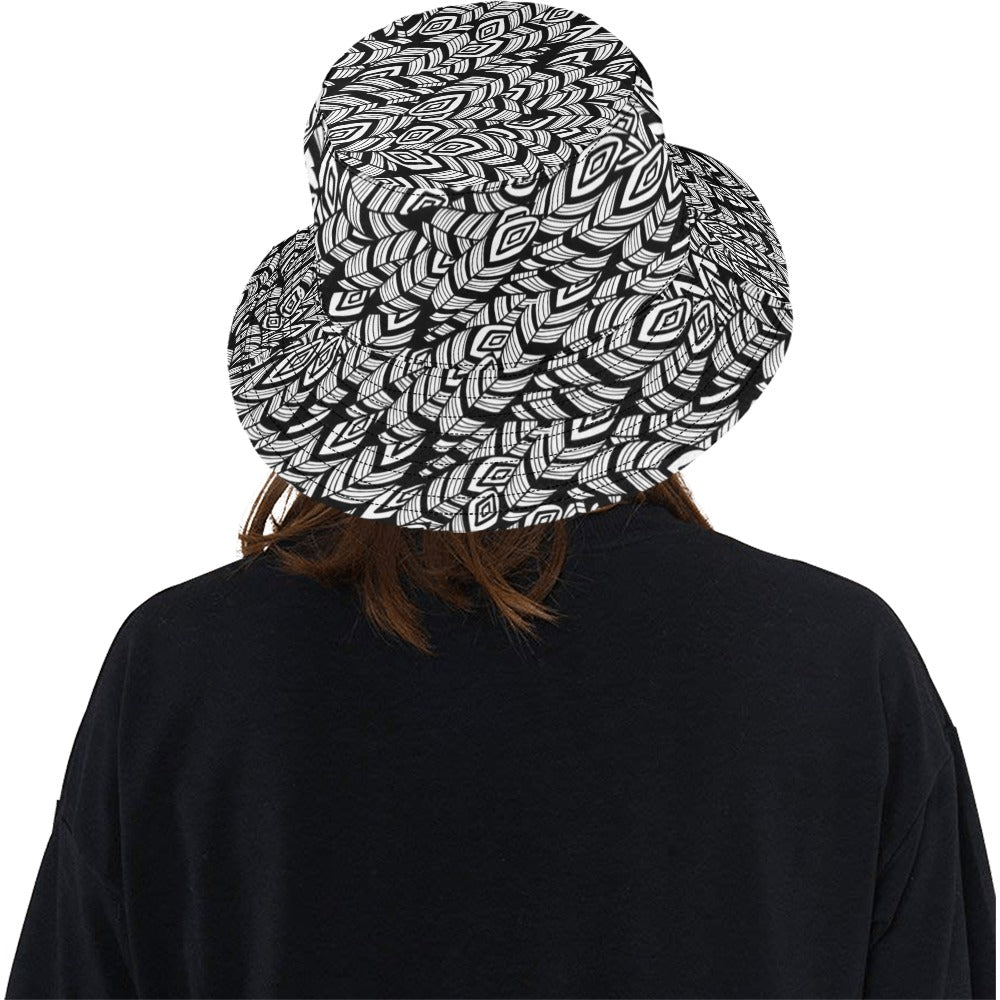 Tribal Pattern Print Design LKS302 Unisex Bucket Hat