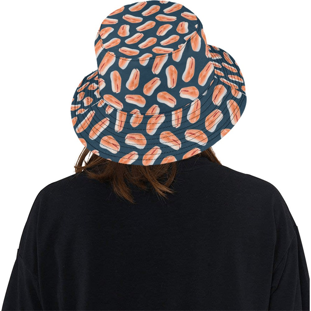 Salmon Steak Print Design LKS306 Unisex Bucket Hat
