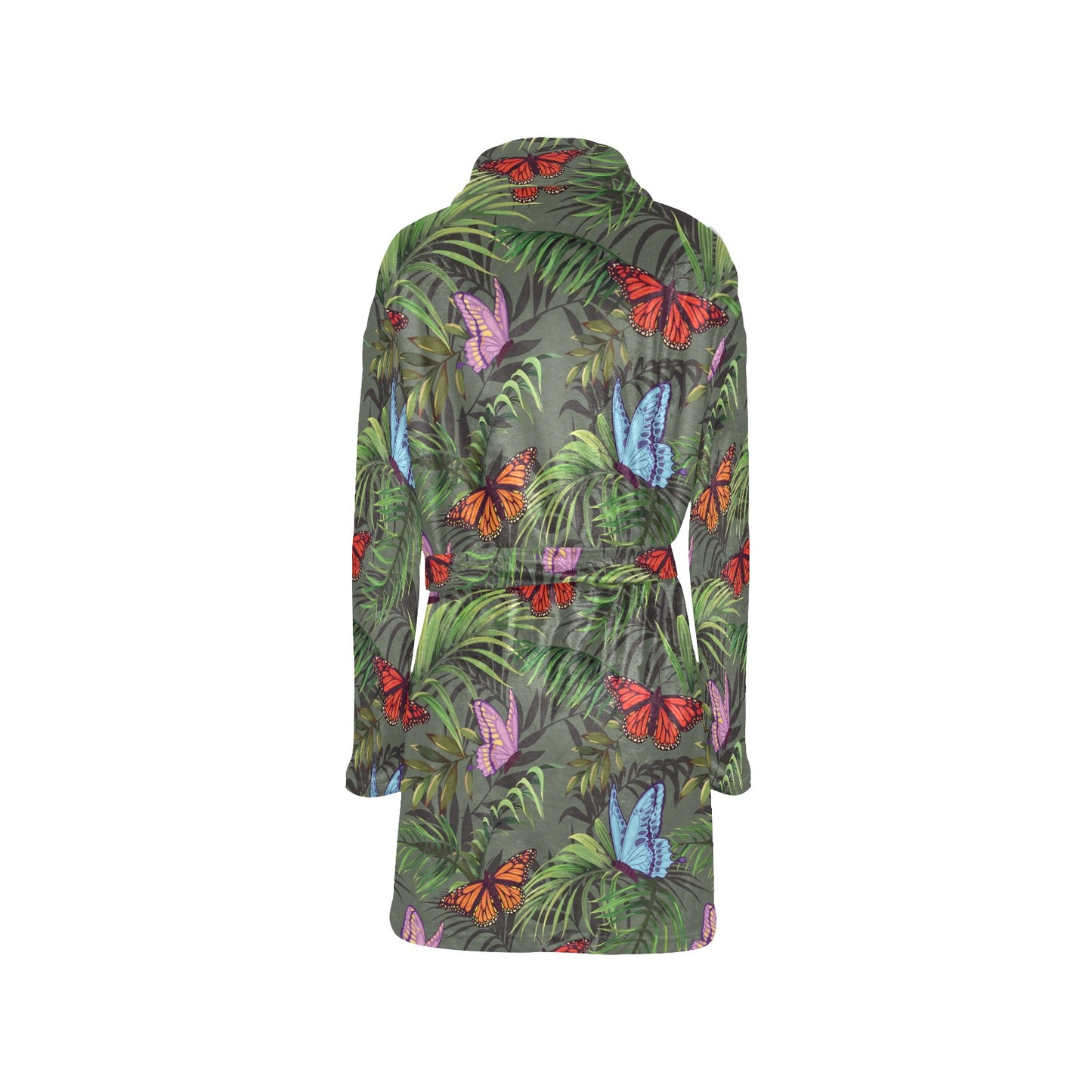 Monarch Butterfly Pattern Print Design 04 Women's Fleece Robe