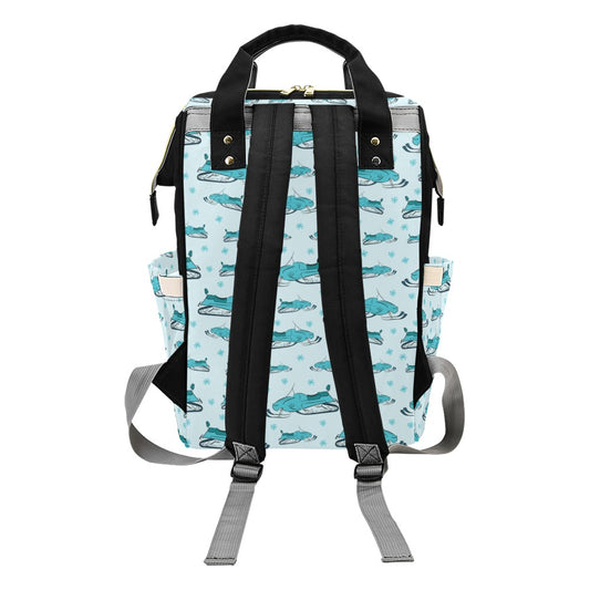 Snowmobile Print Design LKS301 Diaper Bag Backpack