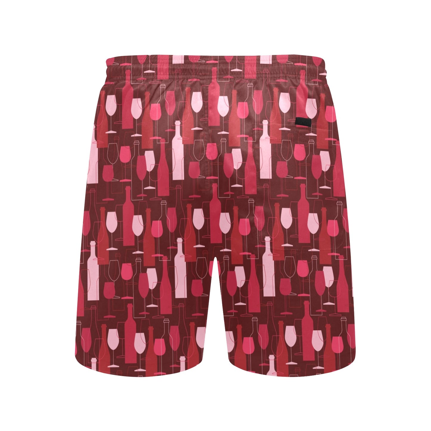 Wine Print Design LKS304 Men's Swim Trunks Beach Shorts