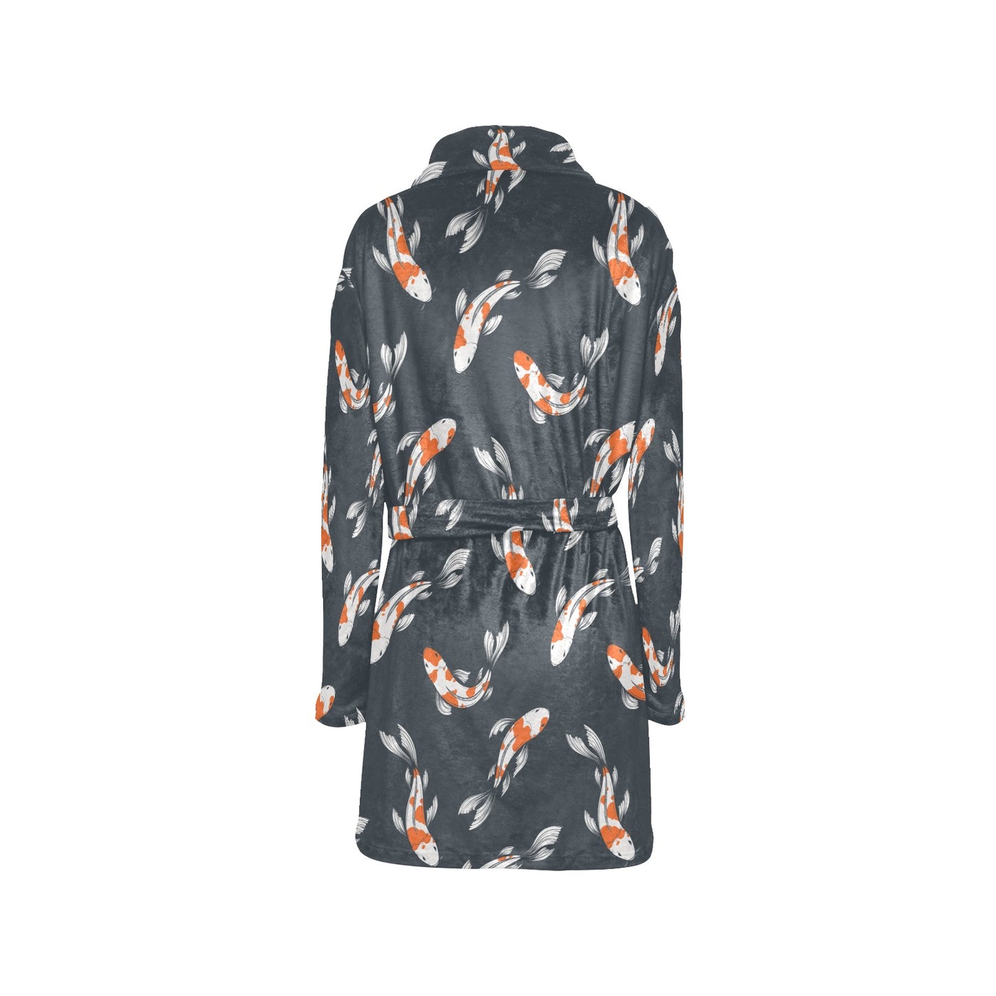 KOI Fish Pattern Print Design 04 Women's Fleece Robe