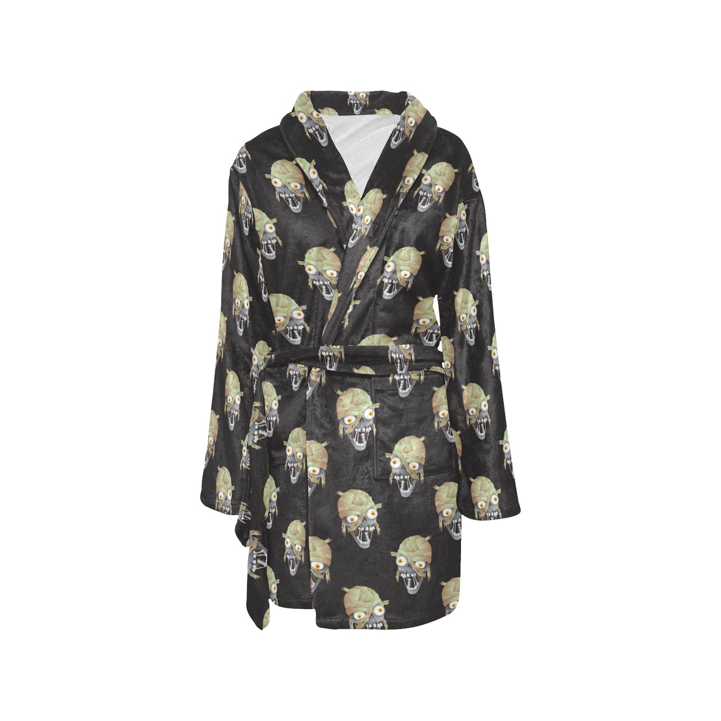 Mummy Print Design LKS304 Women's Fleece Robe