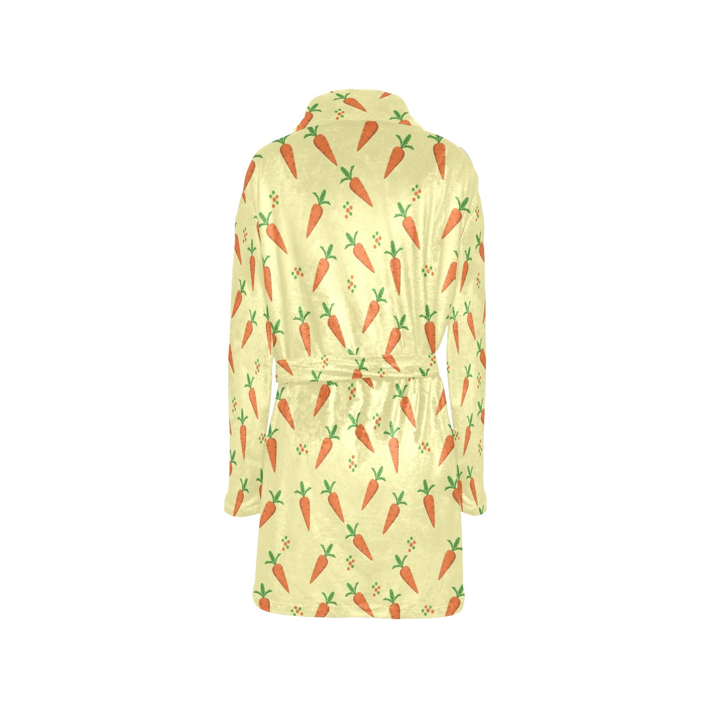Carrot Pattern Print Design 04 Women's Fleece Robe