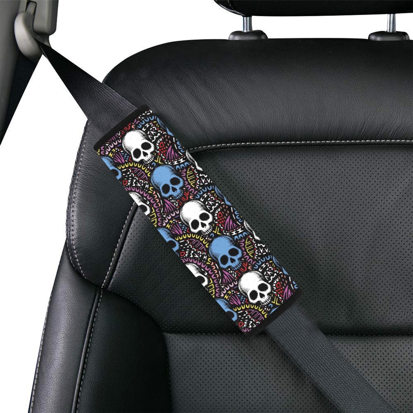 Skull Print Design LKS305 Car Seat Belt Cover