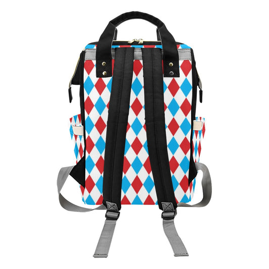Harlequin Print Design LKS402 Diaper Bag Backpack