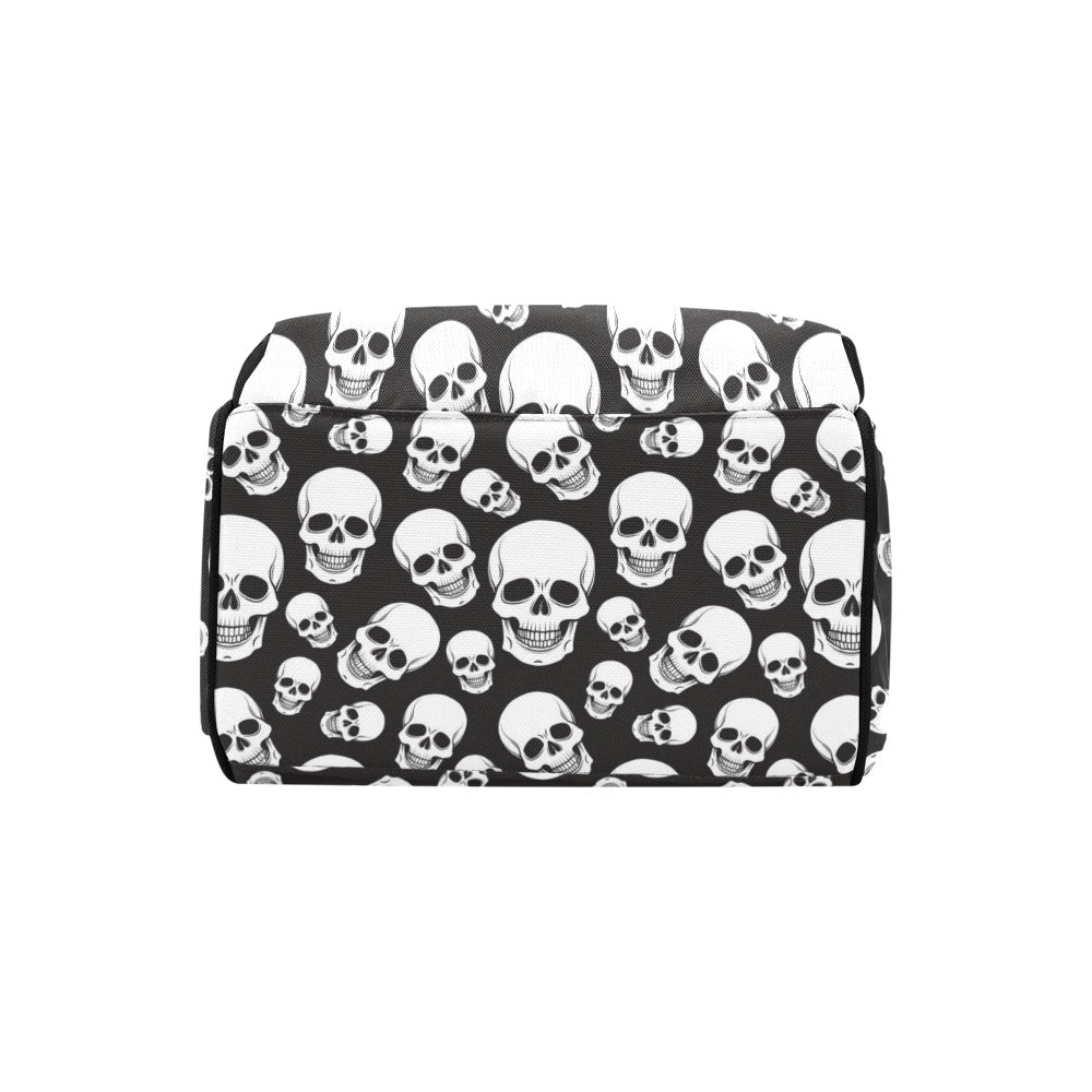 Skull Print Design LKS301 Diaper Bag Backpack