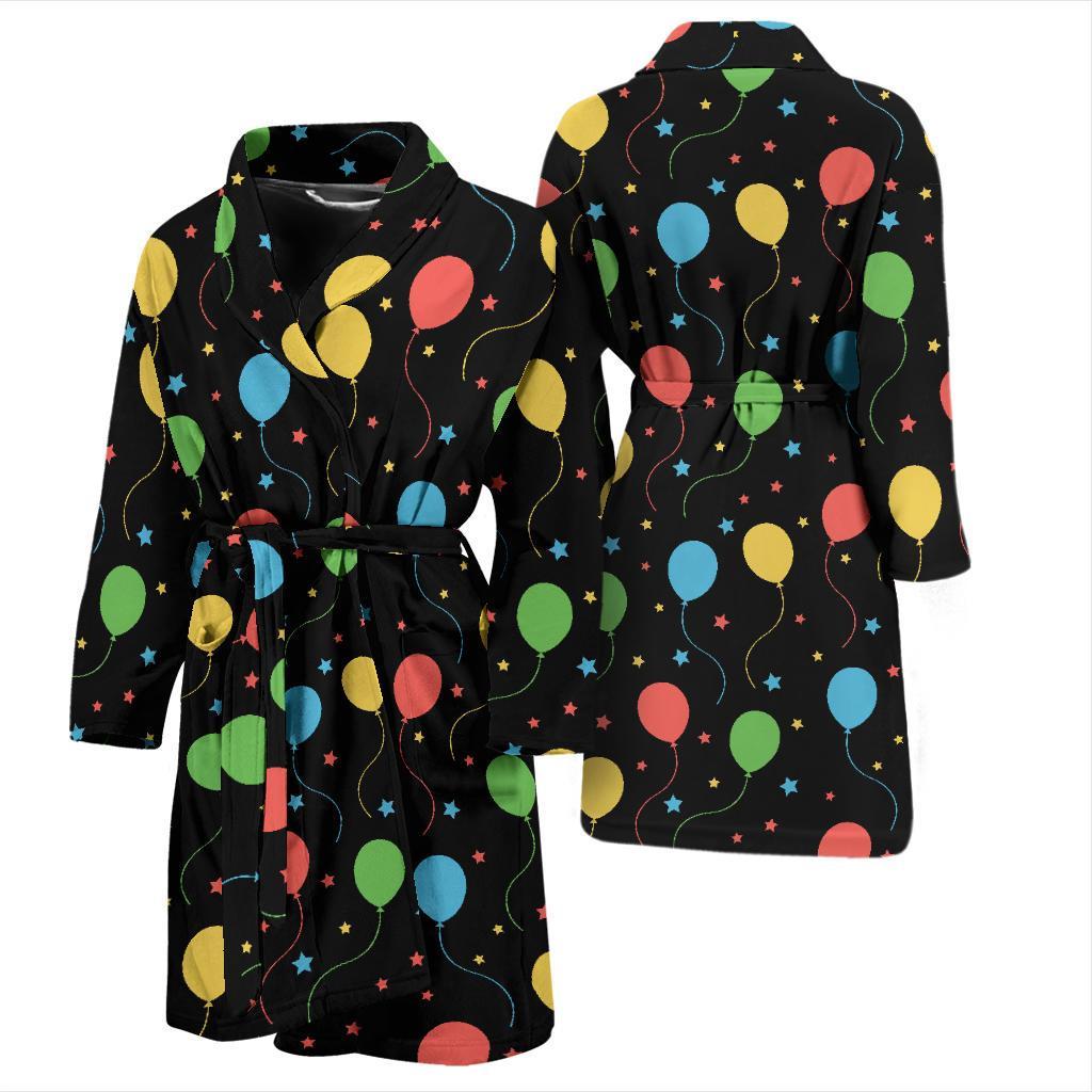 Ballon Colorful Pattern Print Design 04 Men Bathrobe-JORJUNE.COM