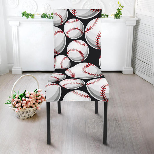 Baseball Black Background Dinning Chair Slipper-JTAMIGO.COM
