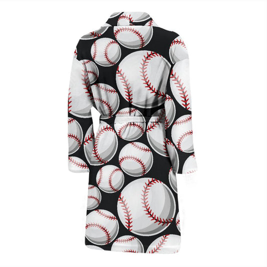 Baseball Black Background Men Bath Robe-JTAMIGO.COM