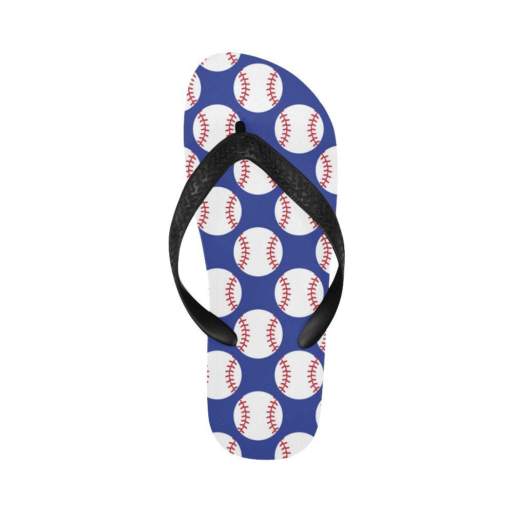 Baseball Blue Background Flip Flops-JTAMIGO.COM