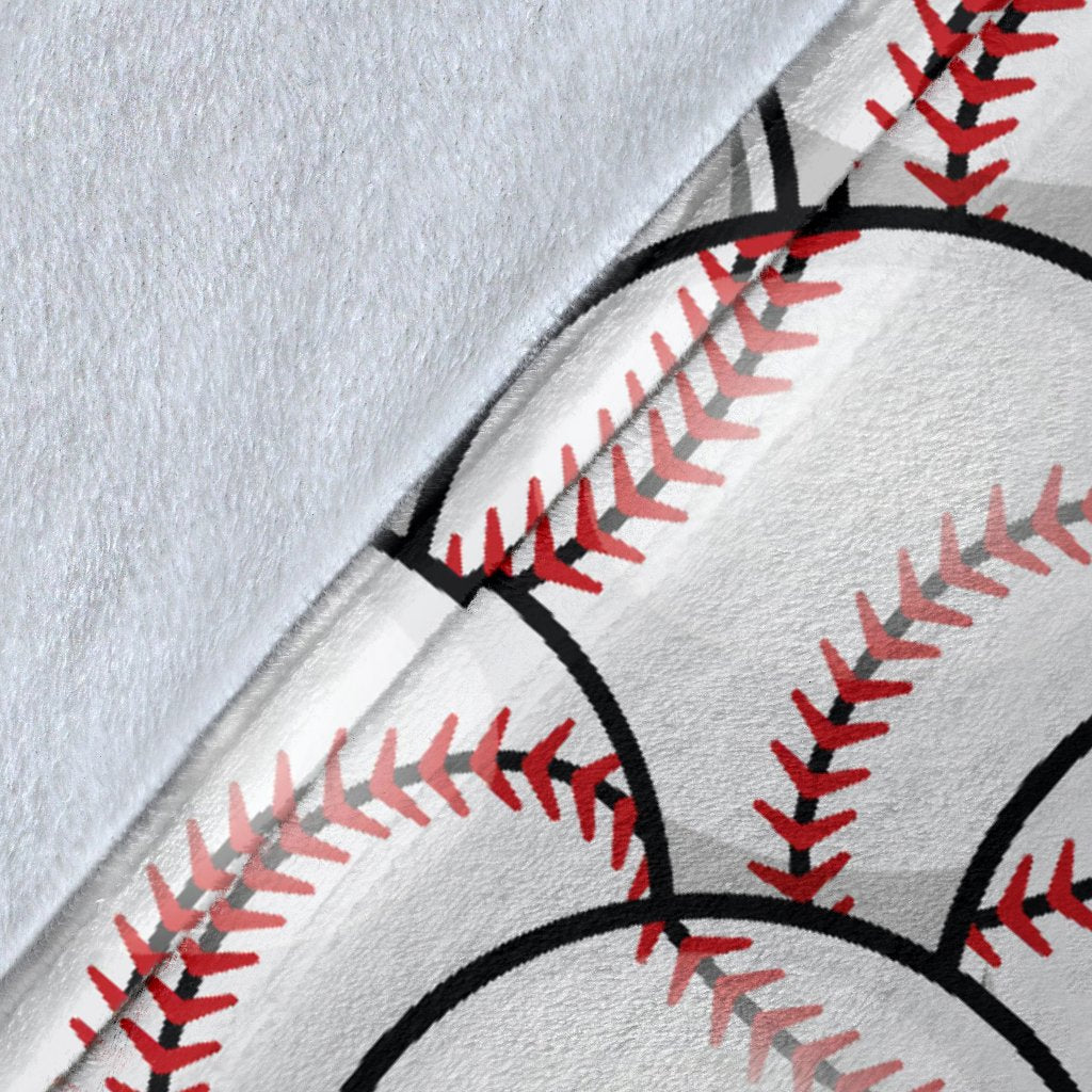 Baseball Pattern Fleece Blanket