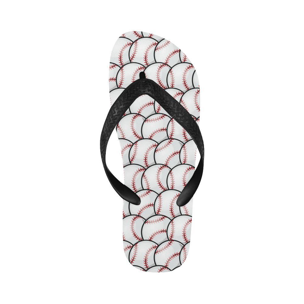 Baseball Pattern Flip Flops-JTAMIGO.COM