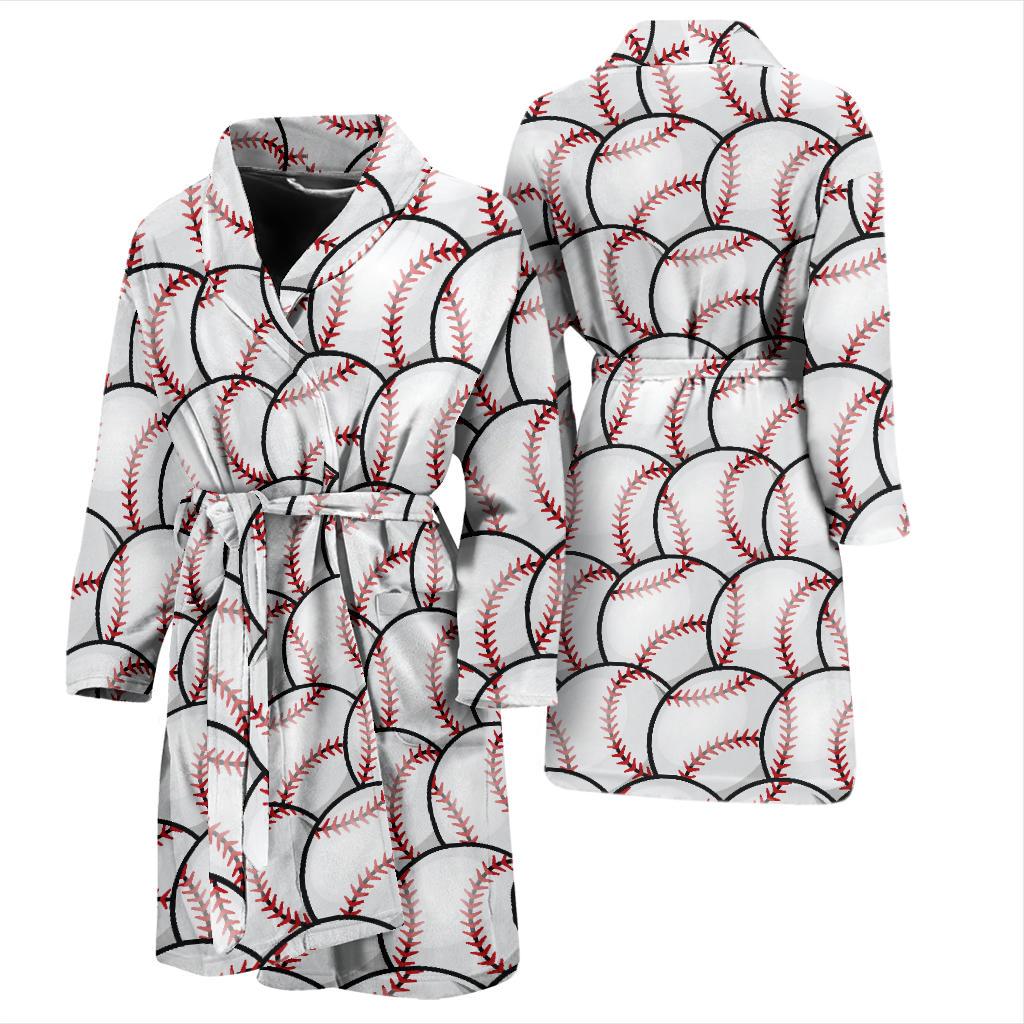Baseball Pattern Men Bath Robe-JTAMIGO.COM