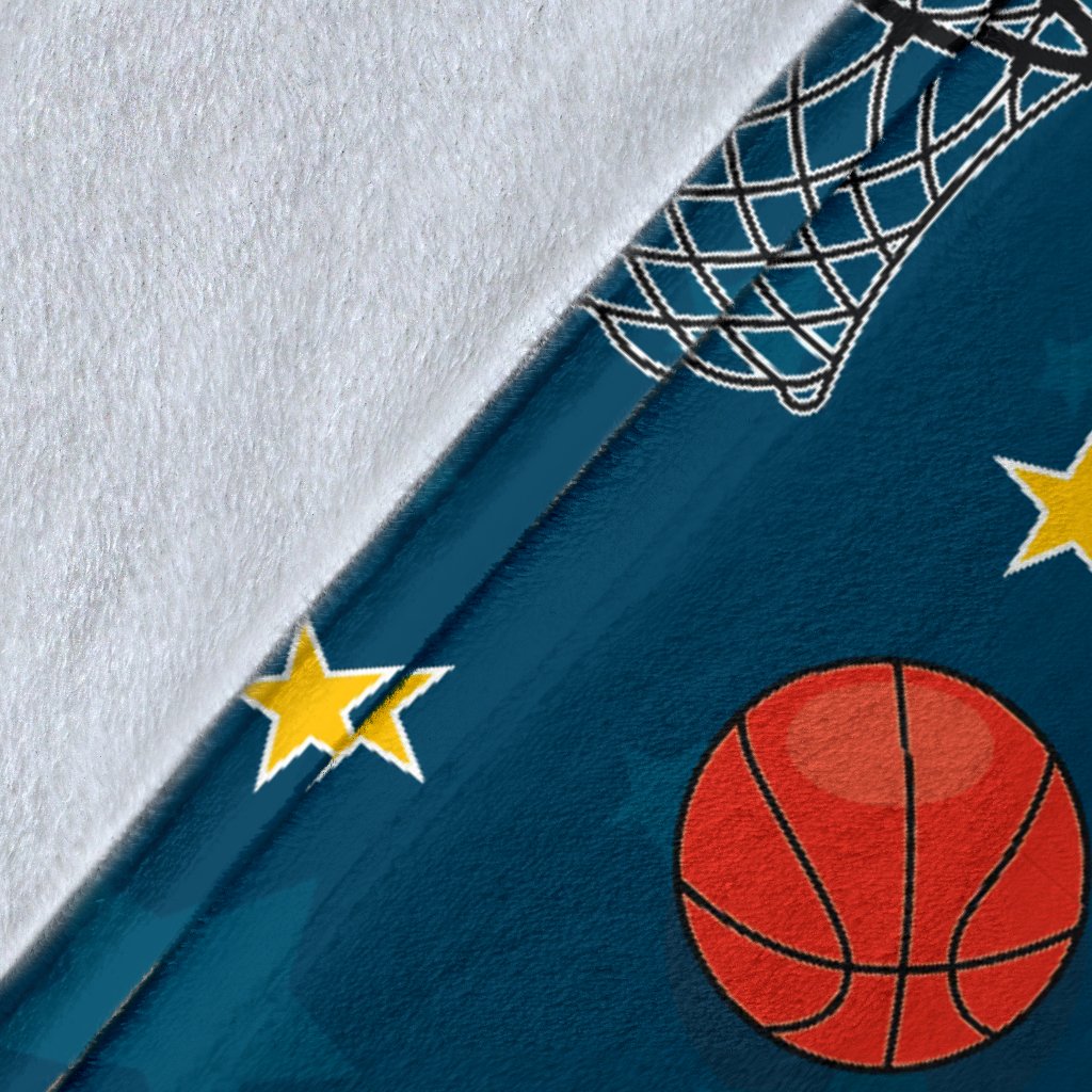 Basketball Classic Print Pattern Fleece Blanket