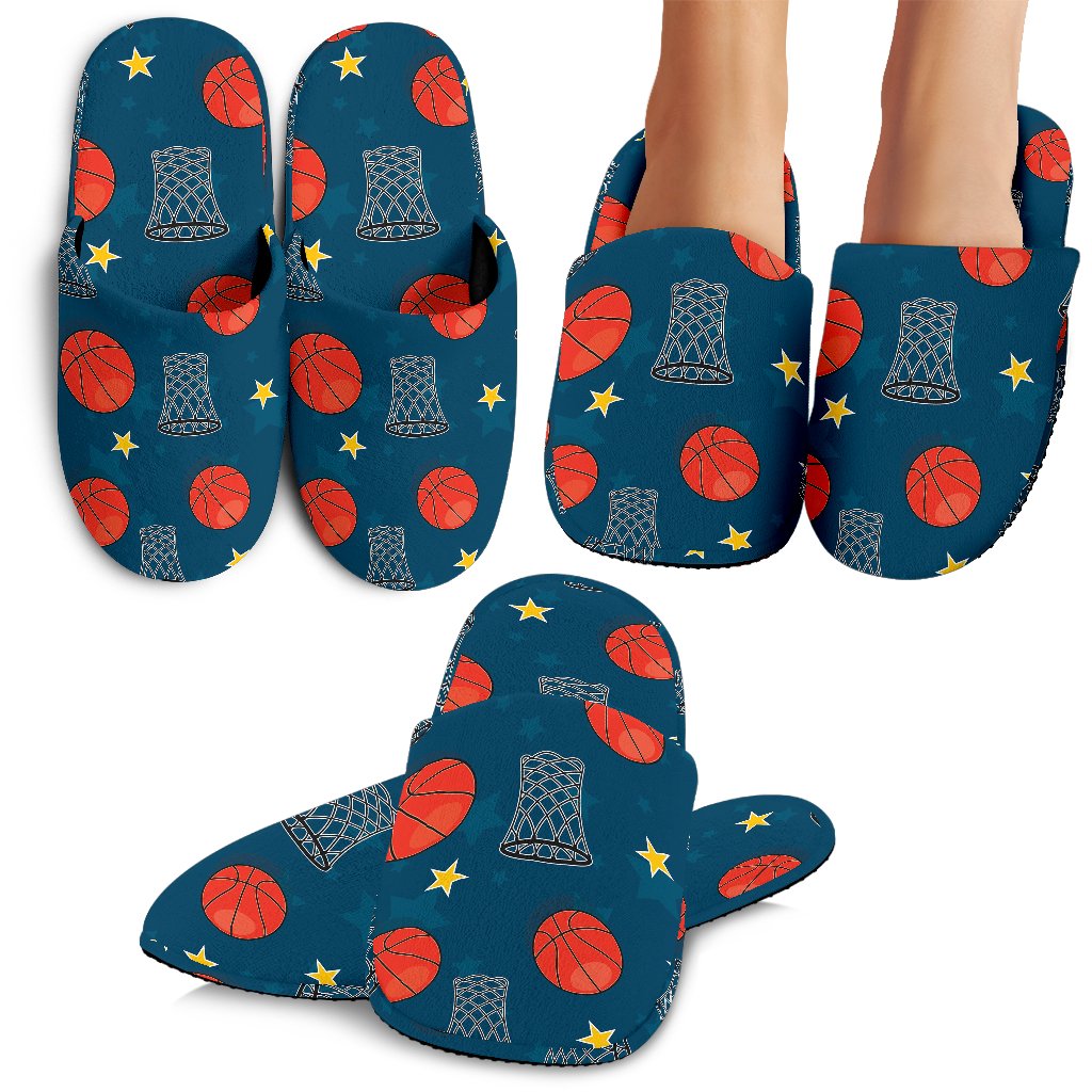 Basketball Classic Print Pattern House Slippers